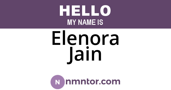 Elenora Jain