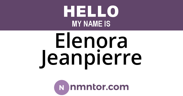 Elenora Jeanpierre
