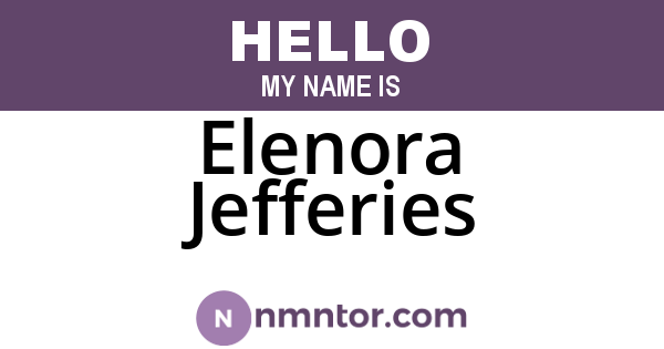 Elenora Jefferies