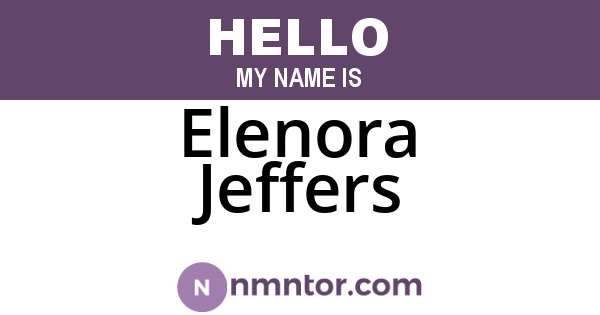 Elenora Jeffers