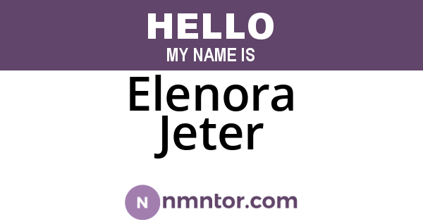 Elenora Jeter