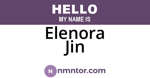 Elenora Jin