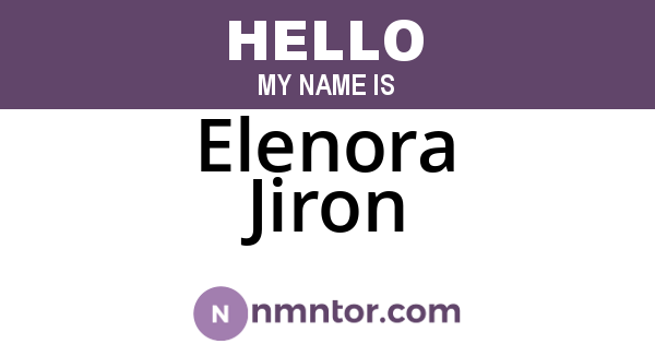Elenora Jiron