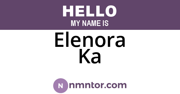 Elenora Ka
