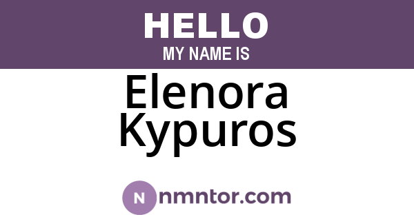 Elenora Kypuros