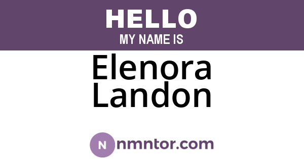 Elenora Landon