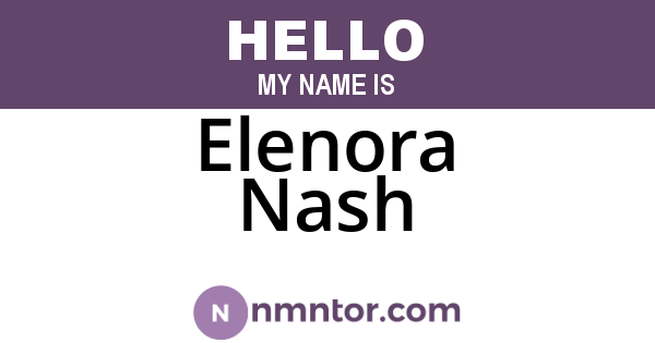 Elenora Nash