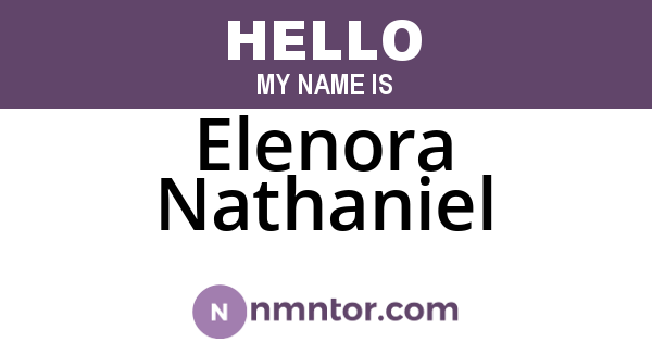 Elenora Nathaniel