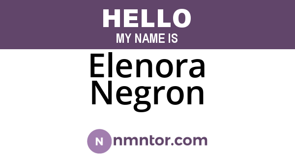Elenora Negron