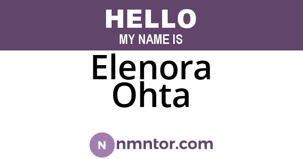 Elenora Ohta