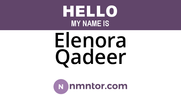 Elenora Qadeer