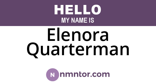 Elenora Quarterman