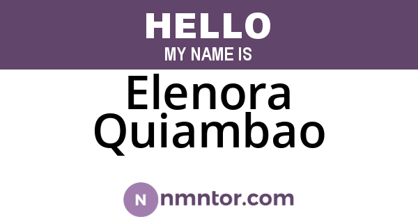 Elenora Quiambao