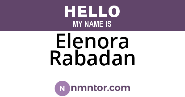 Elenora Rabadan