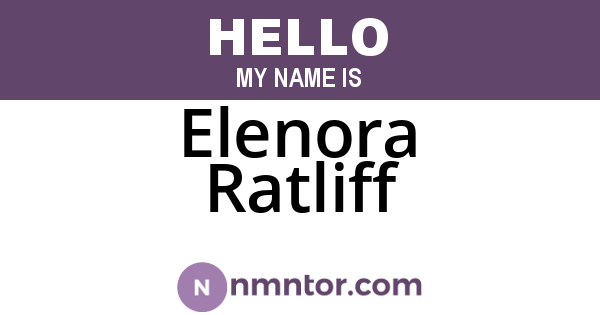 Elenora Ratliff