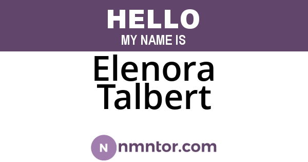 Elenora Talbert