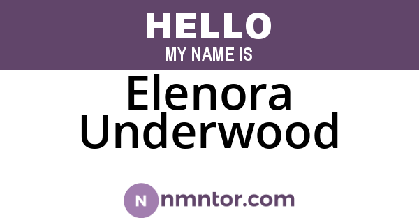 Elenora Underwood
