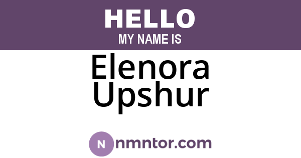 Elenora Upshur