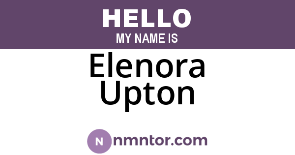 Elenora Upton