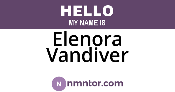 Elenora Vandiver
