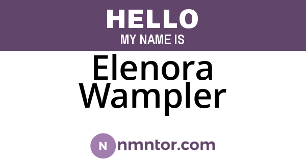 Elenora Wampler