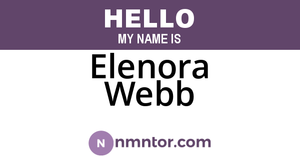 Elenora Webb