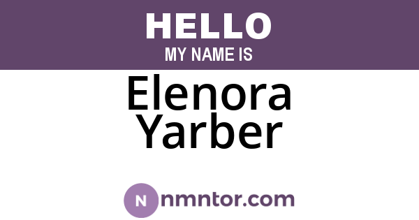 Elenora Yarber