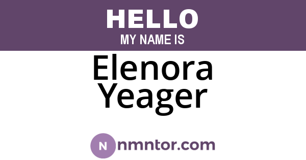 Elenora Yeager