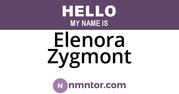 Elenora Zygmont