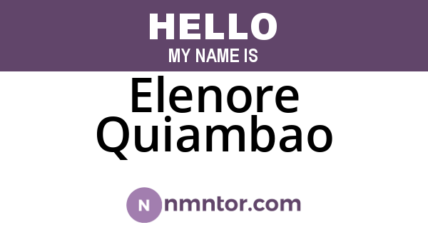 Elenore Quiambao
