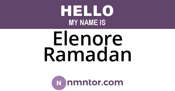 Elenore Ramadan