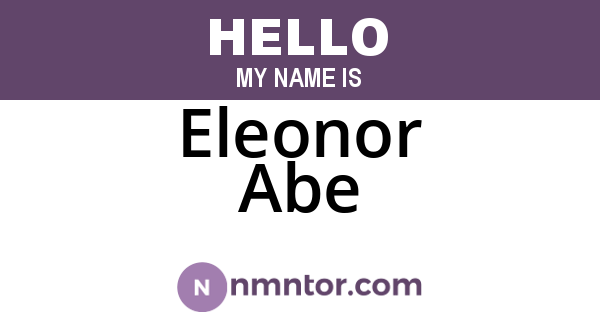 Eleonor Abe