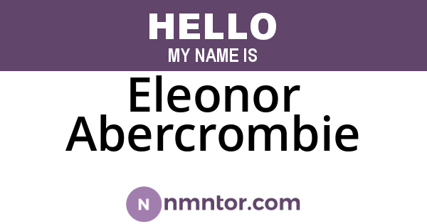 Eleonor Abercrombie