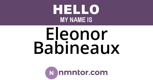 Eleonor Babineaux