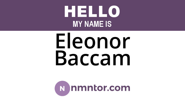 Eleonor Baccam