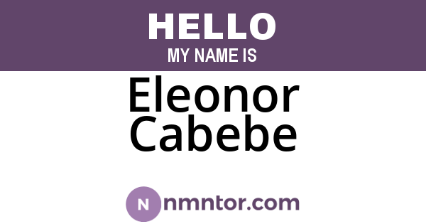 Eleonor Cabebe