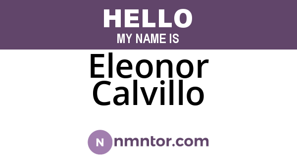Eleonor Calvillo