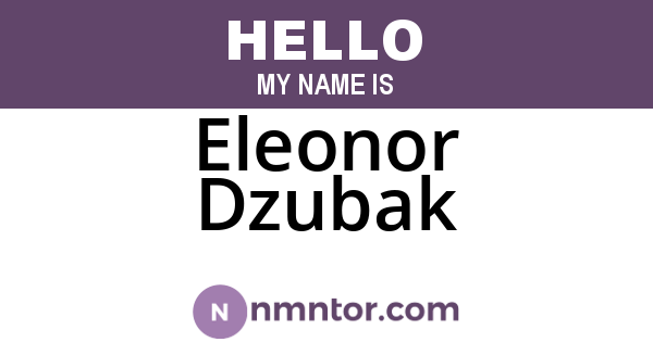 Eleonor Dzubak