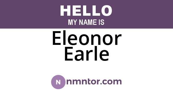 Eleonor Earle