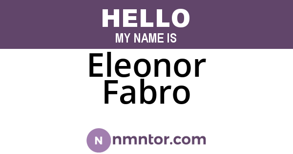 Eleonor Fabro