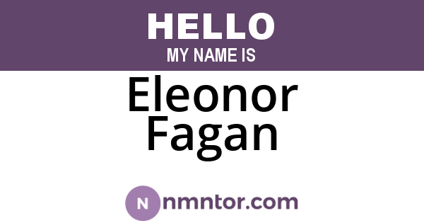 Eleonor Fagan
