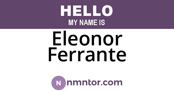 Eleonor Ferrante