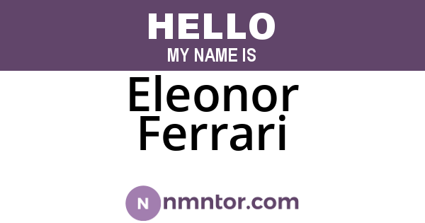 Eleonor Ferrari