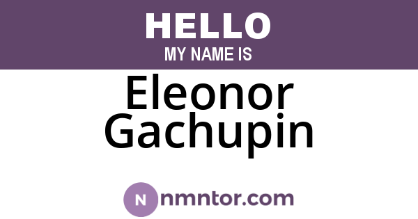 Eleonor Gachupin