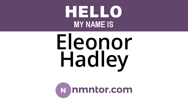 Eleonor Hadley