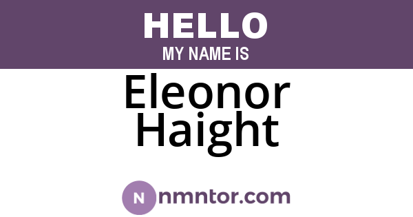 Eleonor Haight