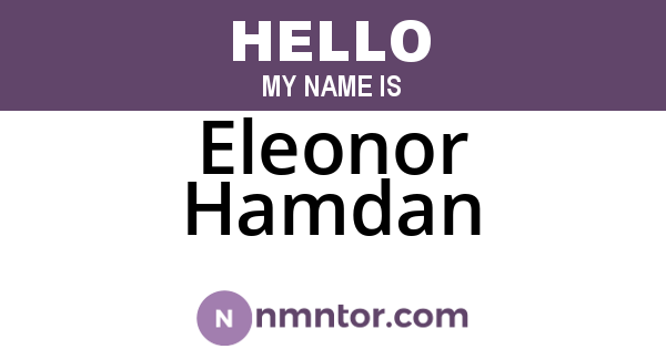 Eleonor Hamdan