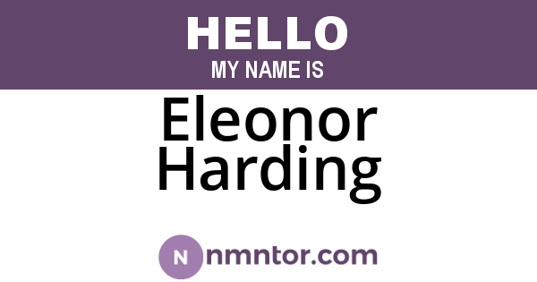 Eleonor Harding