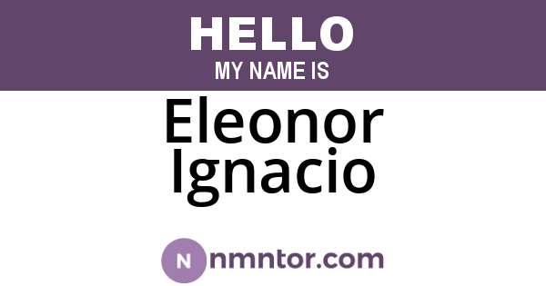 Eleonor Ignacio