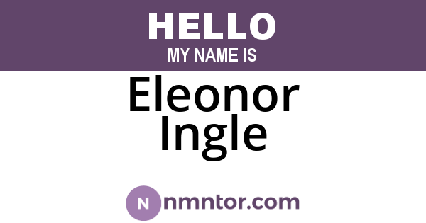 Eleonor Ingle